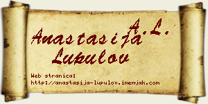 Anastasija Lupulov vizit kartica